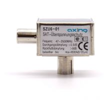 Szu 6-01 parasurtenseur parafoudre pour le câble, l'antenne et les systèmes de satellites (connecteurs iec) - Axing