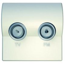 AXI102 TV/FM-Dose für Trunking oder Aufputzdosen - Weiß - Axitronic