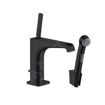 Citterio e - Mitigeur de lavabo avec douchette de bidet, noir mat 36130670 - Axor