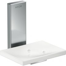 Axor - Universal Rectangular - Porte-savon avec support, blanc/chrome 42605000