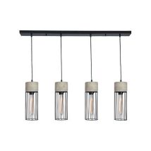 Larissa Lighting - Ayios Line Bar Light 4 Bar Light Béton Acier Noir