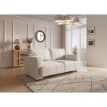 Deco In Paris - ayline - Canapé 2 places en tissu beige ayline