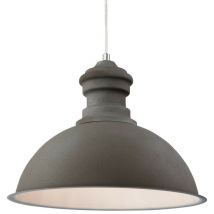 Firstlight Aztec - 1 Light Dome Ceiling Pendant Rough Sand Concrete, E27