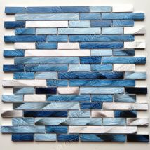 Sygma Group - Azulejos de aluminio para cocina y baño modelo wadiga bleu