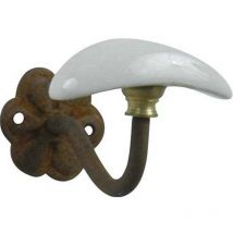 Azur Haken – Zamak – Weiß – 5,5 cm Höhe – 7,5 cm Tiefe – 6,5 cm Breite – 5 kg Tragkraft