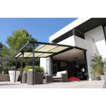Couleurs Du Monde - Azura - Pergola Azura Avec Structure Et Kit Stores Enroulables