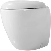 Azzurra - Vaso Filo Parete Porcellana Bianco - Serie: Clas Plus (Senza Coprivaso)