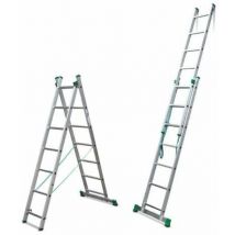 Mehrzweckleiter 2x14 Sprossen - Ausgebreitete Länge 6.83m - 7514
