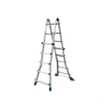 Echelle télescopique de 2.88 m de long - 4 x 3 barreaux - Béquille de rallonge - BK/1/BR