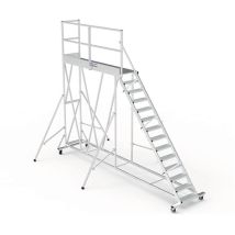 Mobile Plattform mit Geländer links und hinten - Maximale Arbeitshöhe 4.40m - PTF2512G