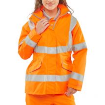 Beeswift - ladies exec hi vis jkt or xl size 16 - Orange - Orange