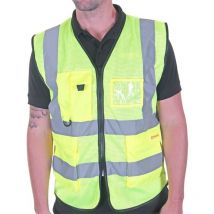 Beeswift Executive Mesh Waistcoat Saturn Yellow Extra Large - HVMWEXECSYXL