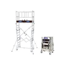 Tubesca Comabi - Tubesca X'Tower Teleskopgerüst – Höhe 4 M, Mit Boden – 22405520