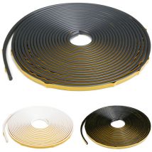 HEXIMO Flexible Zierleiste selbstklebend PVC Kantenschutz Fugenband Kunststoff Dekoration: Anthrazit, 10 Meter