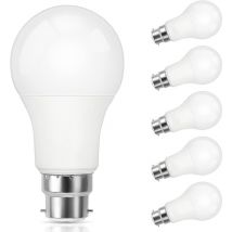 Memkey - B22 led Bulb, 9W Bayonet Lamp, 60W Halogen Equivalent, Cool White 5000K, 800LM, cri 90, Non-Dimmable, Standard B22 Bayonet led Light Bulb