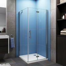 B:76xT:76x185cm Falttür Drehtür Eckeinstieg Duschabtrennung Duschkabine Dusche
