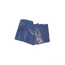 Bache polye'thyle'ne bleu standard 5x6 m couverture e'tanche avec oeillets et renforce'e sur les bords
