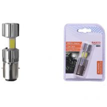 Trade Shop Traesio - Trade Shop - Lampadina Per Motociclo Ba20d Alogena Luce Bianca 6500k 3w Lunga Durata Xc-1308 -