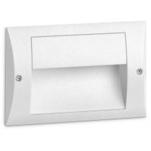 Dopo - Empotrable pared lara Hor. Hood IP65 led smd 4W 480lm(150lm) CRI80 3000K 95o Blanco