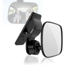 Tigrezy - Baby-Autospiegel, um 360° drehbarer Auto-Rückspiegel, Baby-Rückspiegel mit Clip, Babyüberwachung für weite Sicht, Sicherheit auf dem