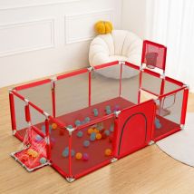 Insma - Baby-Laufstall Spielhof Outdoor Indoor Kids Activity Center 180x122x64CM Rot