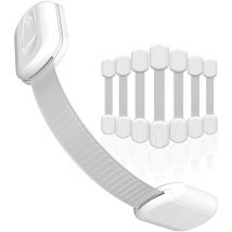 Tigrezy - Baby Locks (8er-Pack) Kindersicherung für Schränke – Sichere, schnelle und einfache 3M-Klebeverschlüsse für Schrankschubladentüren, keine