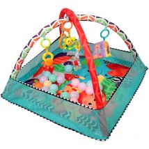 Yongqing - Baby Pen Gym Square avec 18 boules océaniques (0-3 ans) Bleu + Divers