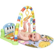 Baby Piano-Gym Spieldecke mit Spielzeug,Baby Spieldecke Babybett Musik-Activity