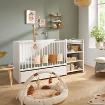Baby-price Kombi-kinderbett Weiß 120x60 Cm Bis 90x190 Cm