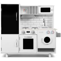 Baby Vivo - Cuisine Enfant En Bois - Bruno avec tableau en Blanc