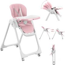 Baby Vivo - Design Kinderhochstuhl aus Kunststoff - Tippy in Bubblegum