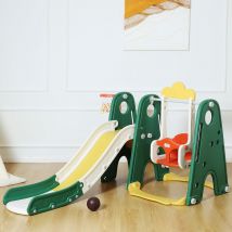 Baby Vivo - Toboggan pour enfants / Toboggan - Froggy en Vert Foncé
