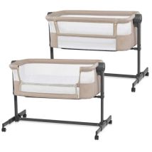 Kinderkraft Nestee Up 2 Beistellbett Mit Matratze, 5 Höhenverstellungen, 4 Räder, Beige