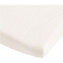 BabyCalin Lenzuolo con angoli per culla in cotone, écru, 40 x 80 cm