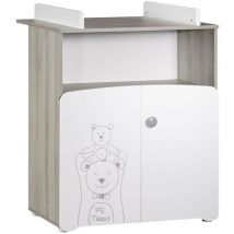 Baby Price - Commode Teddy 2 portes 1 niche avec dispositif à langer babyprice - color