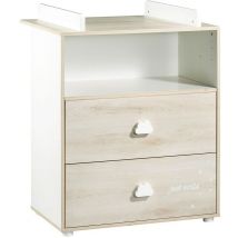 Les Tendances - Commode Smile 2 tiroirs 1 niche avec dispositif à langer babyprice - color