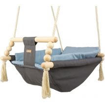 Babyschaukel - max. 20 kg - grau, hellblau