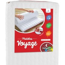 Babysom - Matelas de Voyage pour bébé - 60x120cm - Déhoussable - Epaisseur 5cm - Roulé - Fabrication française