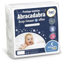 Protège Matelas Bébé 2 en 1 - 70x140 cm - Drap housse + Alèse Imperméable - Jersey 100% Coton - Souple et Silencieux - Babysom