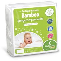 Protège Matelas/Alèse Bébé - Bamboo - 70x140 cm - Imperméable - Doux et Respirant - Bouclette éponge - Babysom