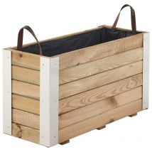 Woodtex - Bac à fleurs en bois 80 x 30 x 43,5 cm Bambou