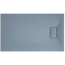 Idralite - Bac à douche gris effet pierre en smc rectangulaire mod. Strong 80x120 cm