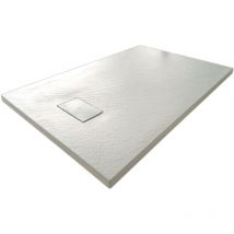 Idralite - Bac à douche blanc effet pierre en smc mod. Strong 70x150 cm