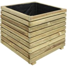 Jardipolys Bac À Fleurs Küb Carré En Pin - 169 L - 60 X 60 X 60,8 Cm