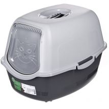 Bac à litière diamentiq baila gris clair/gris foncé - bac à litière pour chat