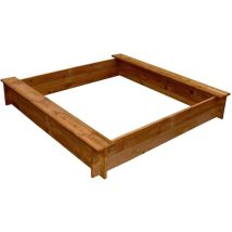 Helloshop26 - Bac à sable 120 x 120 x 20 cm carré bois