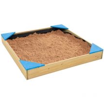 Bac à sable bois FSC avec bâche de fond et couverture de protection