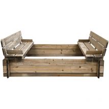 Cémonjardin - Bac à sable en bois avec bancs