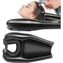 Bac a Shampoing Domicile Coiffure Lave Tete, pour Laver Les Cheveux Lavage en PVC pour Handicapées Enceintes Enfants Personnes Âgées Blessées
