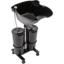 Gojoy - Bac a Shampoing Domicile, Mobile bac coiffure Portable Domicile bac lavage cheveux, Réglable en Hauteur et Inclinaison, Conception à double